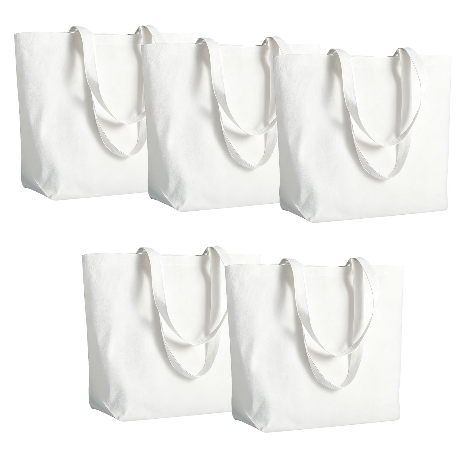 Tote Bag Sublimation - 5 Pcs Large Capacity Sublimation Canvas