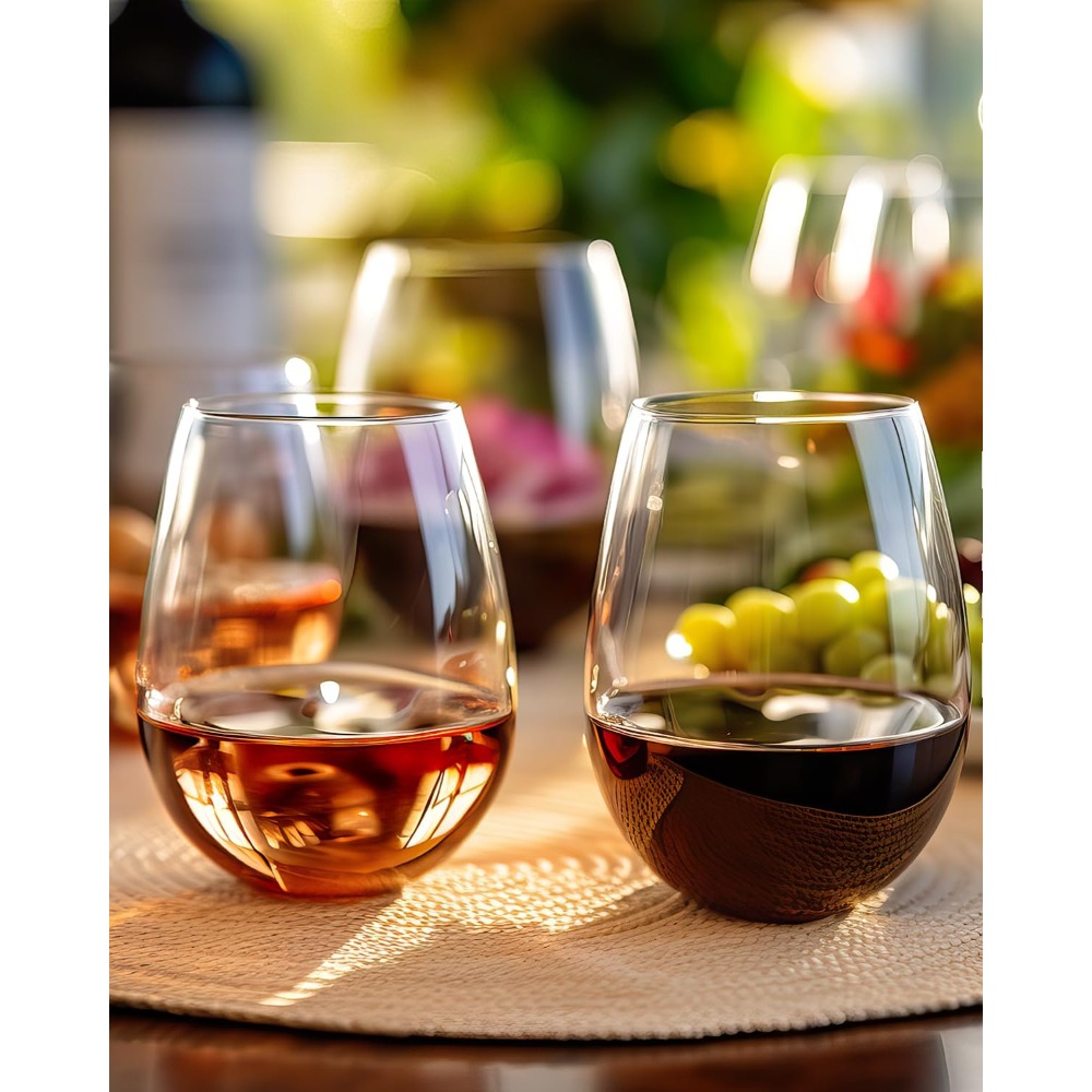 Stemless Wine Glasses Set of 4 - đánh giá và giá Tumbler 20Oz White