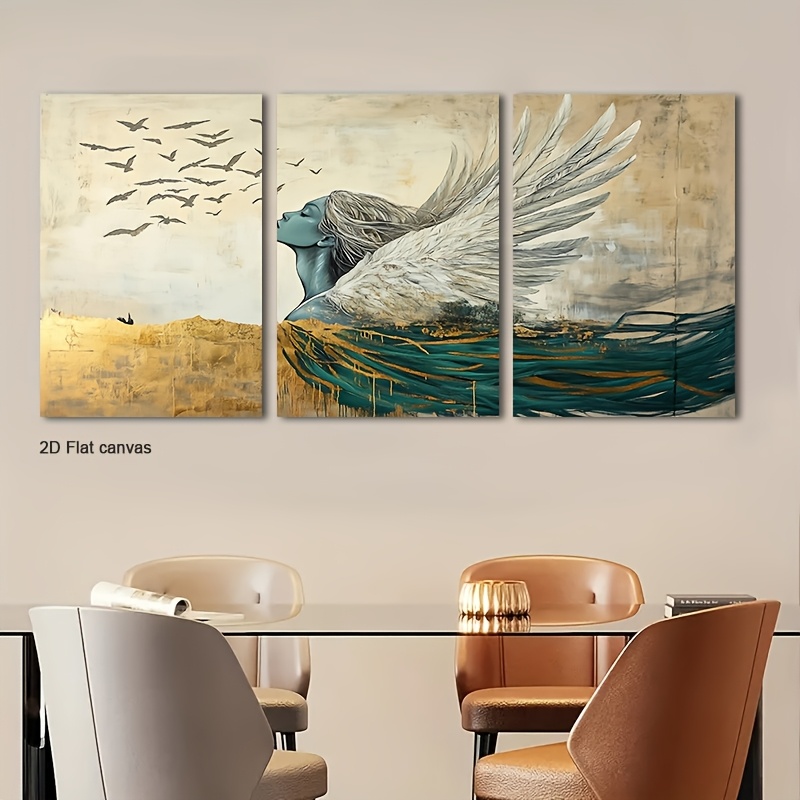 Frameless Canvas 3pcs Framed W - đánh giá và giá Canvas Wrap Ready