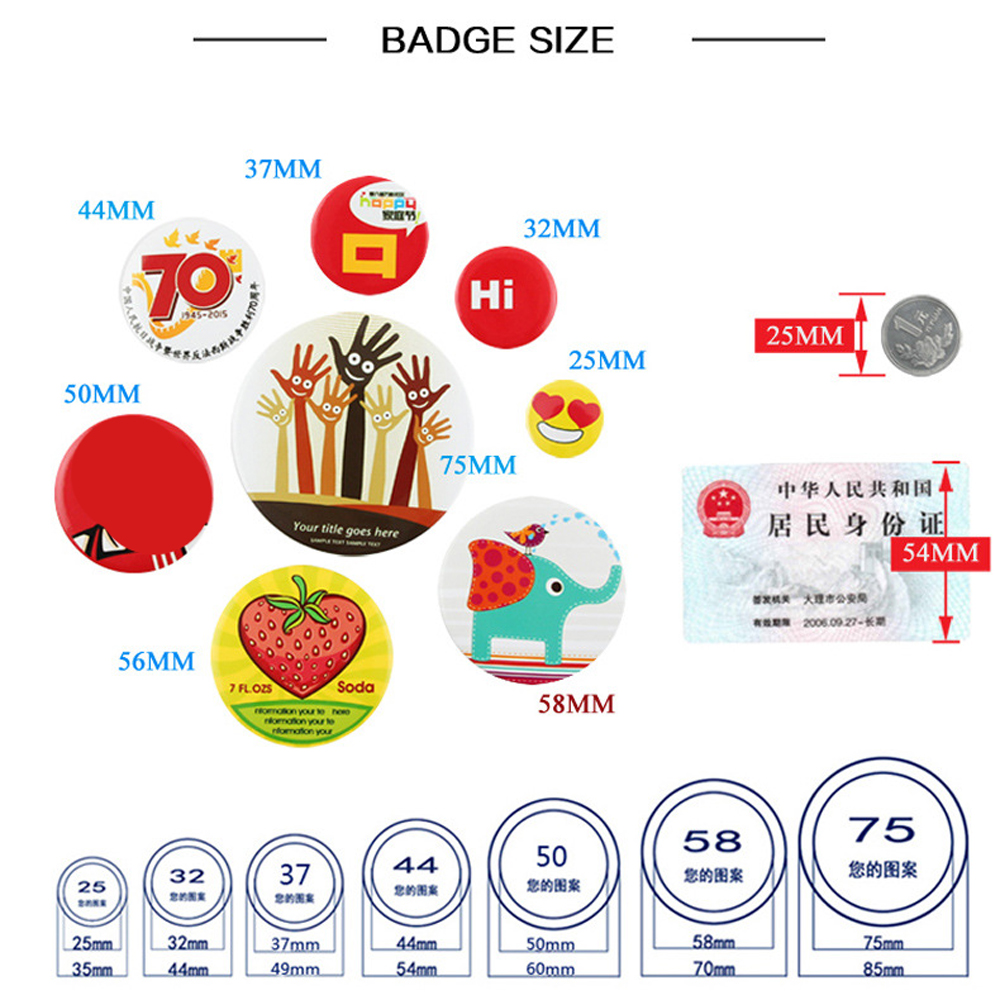 100 Cái/bộ Nhựa Trống Huy Hiệu - đánh giá và giá Button Badge Blank
